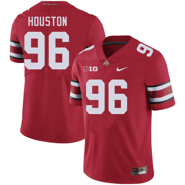 Ohio State Buckeyes Eddrick Houston Men's's #96 Authentic Red College Football Jersey 2404CXRH8